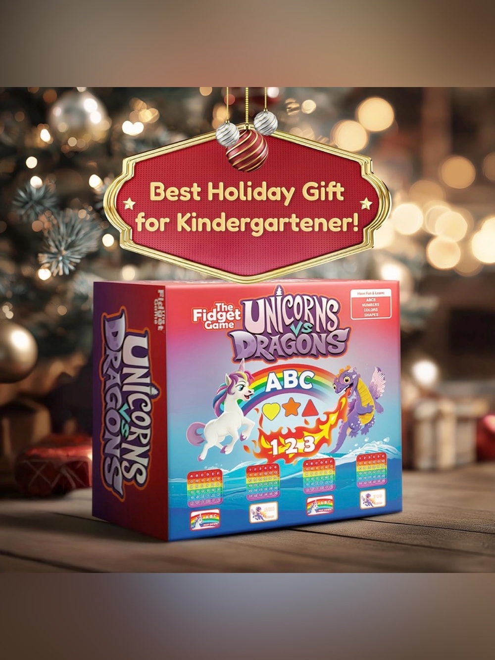 NWT Unicorns vs Dragons Kids Learning Game - Purple/Multicolor